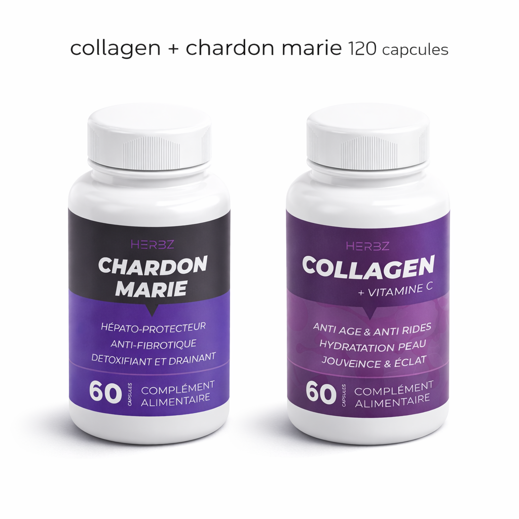 Collagène + Chardon Marie – Perte de Poids & Peau Ferme (120 Capsules)