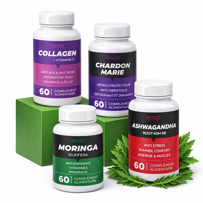 Energy & Vitality Power Pack – Moringa, Ashwagandha, Milk Thistle & Collagen